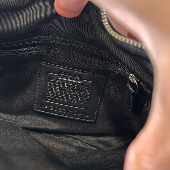 Black Embroidery Coach Bag. - Picture 6 of 8